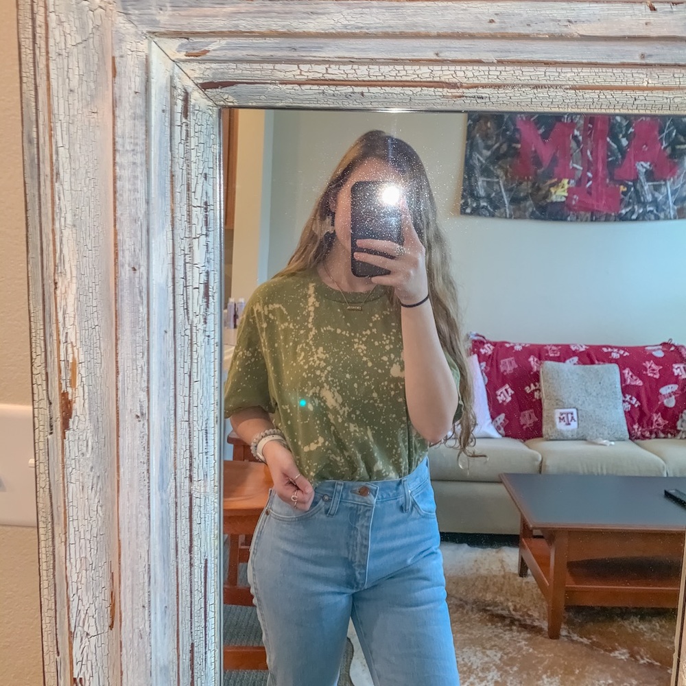 Olive Bleached Tee